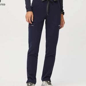 Figs Yola Skinny Scrub Pants- Navy